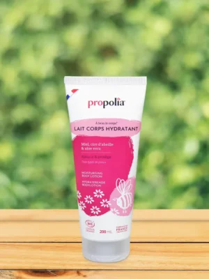 Lait corps hydratant miel, cire d'abeille et aloe vera Propolis