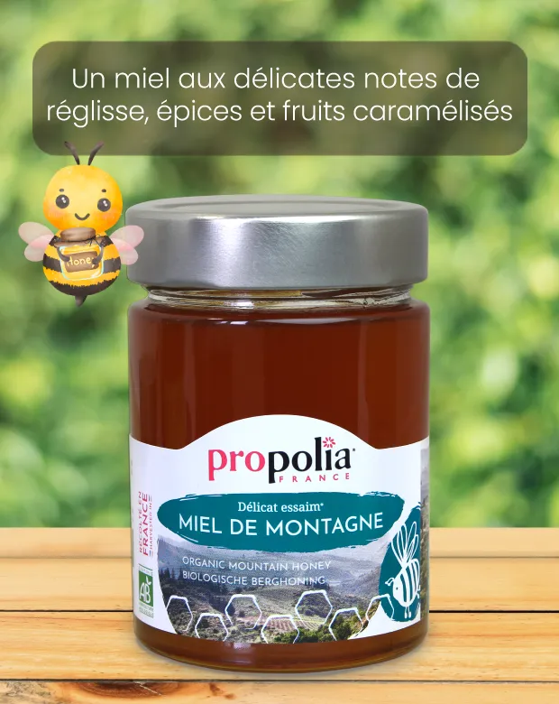 Miel de montagne bio propolia