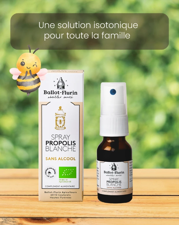 Spray à la propolis blanche sans alcool Ballot-Flurin