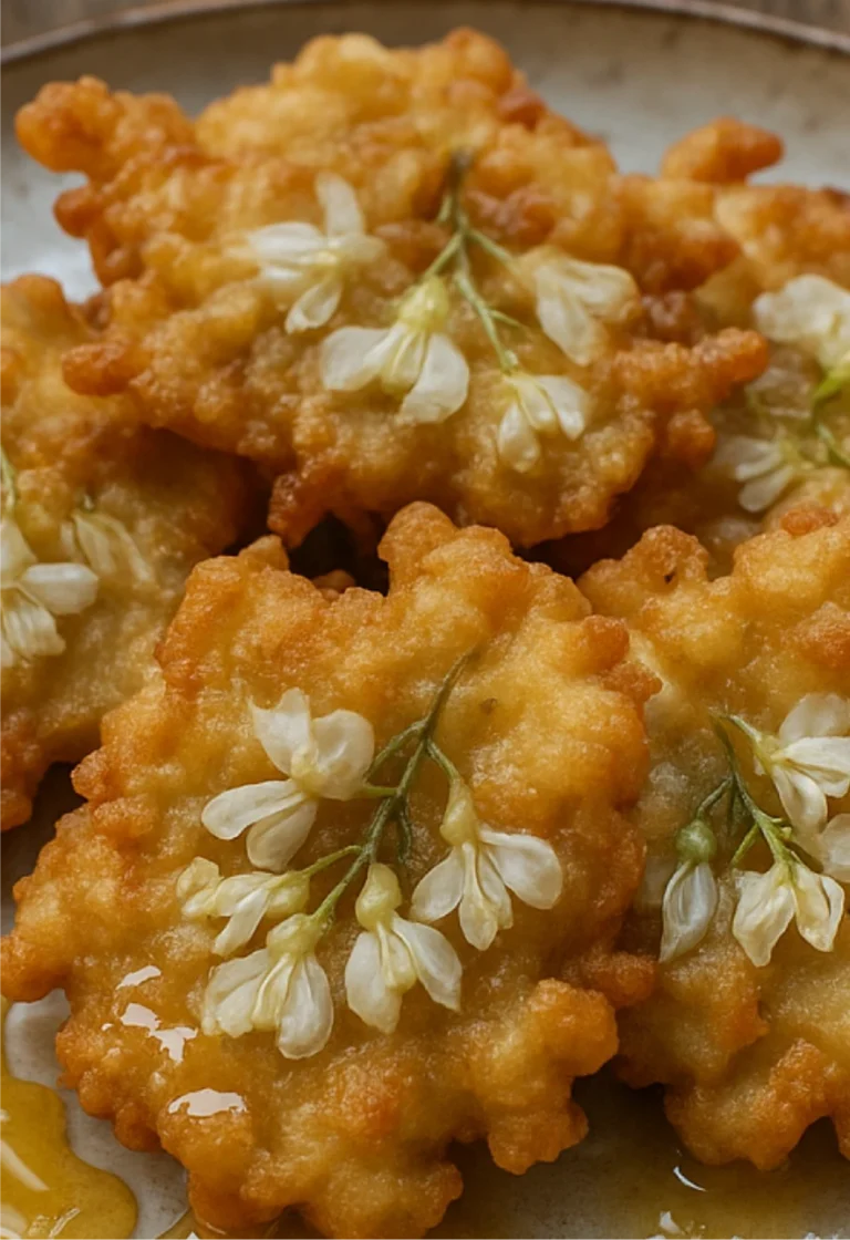 Beignets de fleurs d'acacia au miel